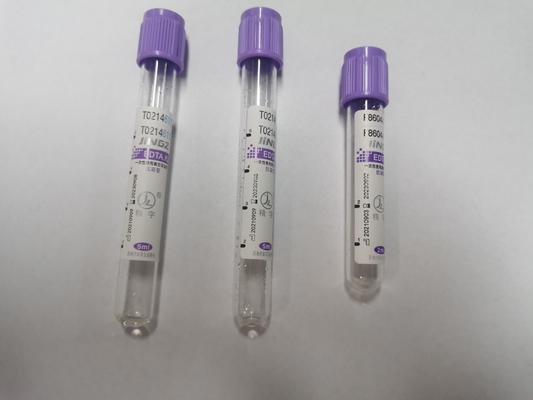 Factory Hot Sales Purple Cap EDTA K3 Blood Collection Tubes Medical Vocuum Test Tube 2ml3ml5ml