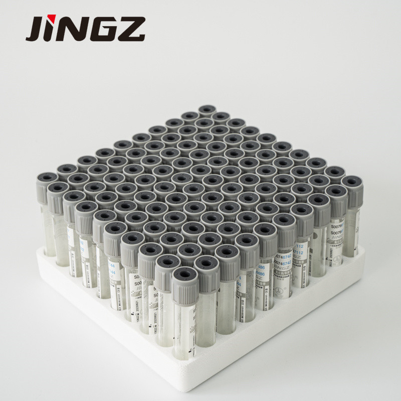 Sodium Fluoride Tube Gray Cap 2-10ml Glass Or Plastic Blood Sample Collection Tube For Sugar Detection