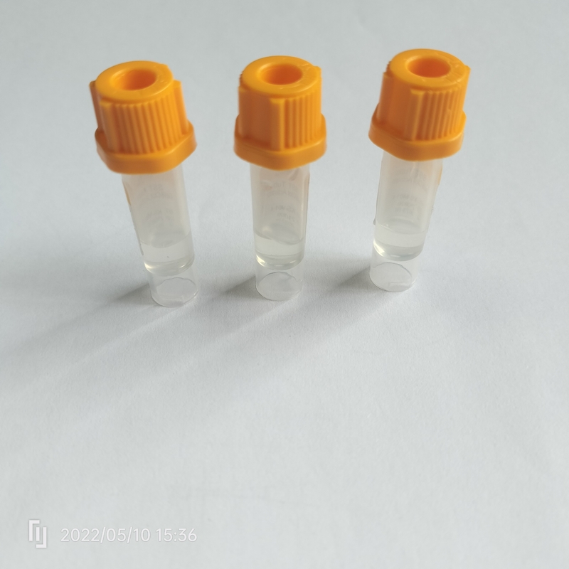 Biochemical Yellow Cap Blood Collection Tubes PP 0.5ml Gel Separator Blood Tubes