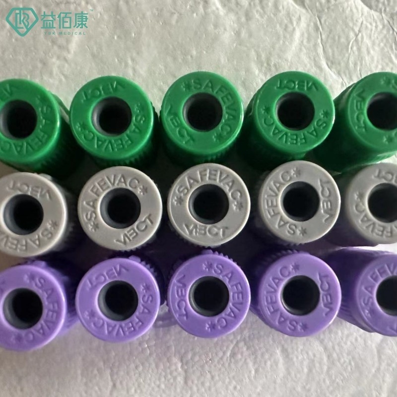 SAFEVAC Closed Type Blood Tube Cap With Rubber Stopper Dia.13mm Assembled Cap