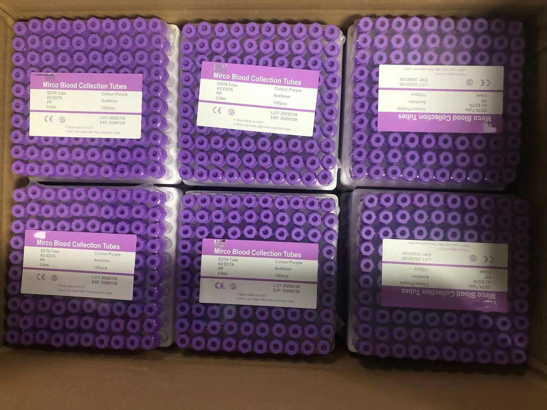 Medical Glass Blood Sample Collection Tube 100pcs/Pack Vacuum Volume According To Sea Level