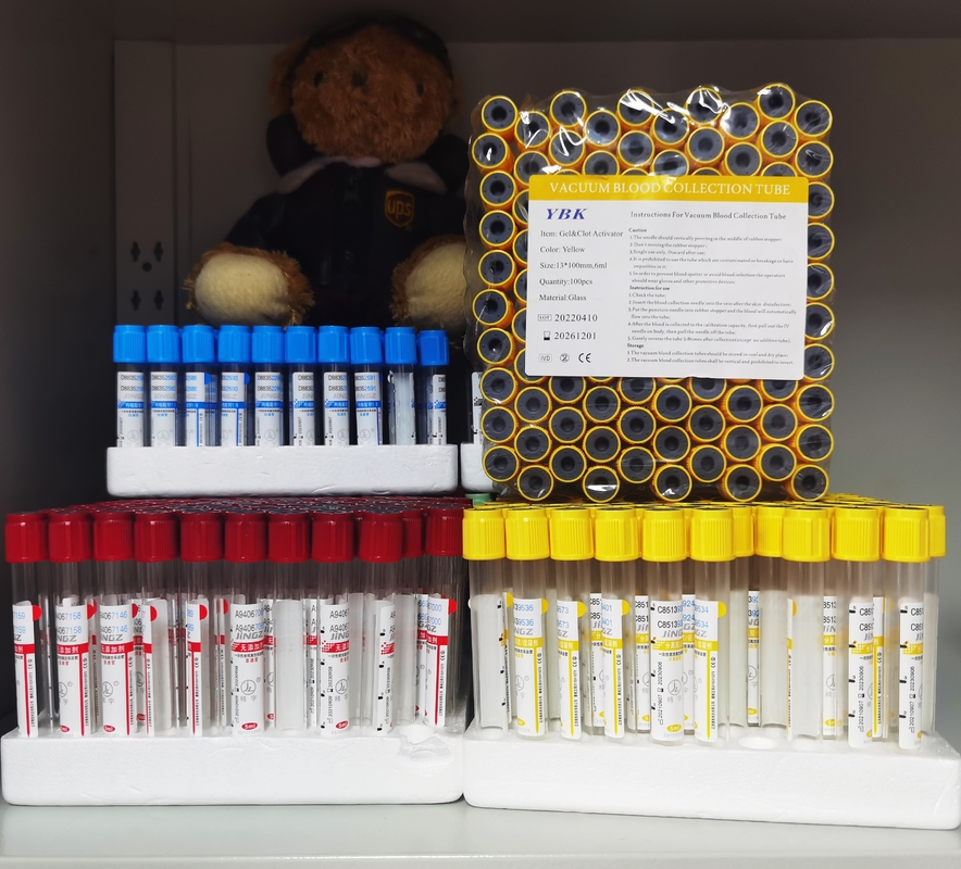 EDTA Blood Sample Collection Tube With Clot Activator / Sodium Citrate / Heparin / Fluoride 2-10ml