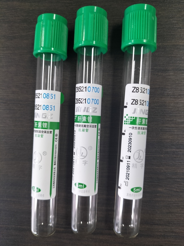 Green Cap 2ml-10ml Sodium Heparin Tube For Medical Blood Collection Test Tube